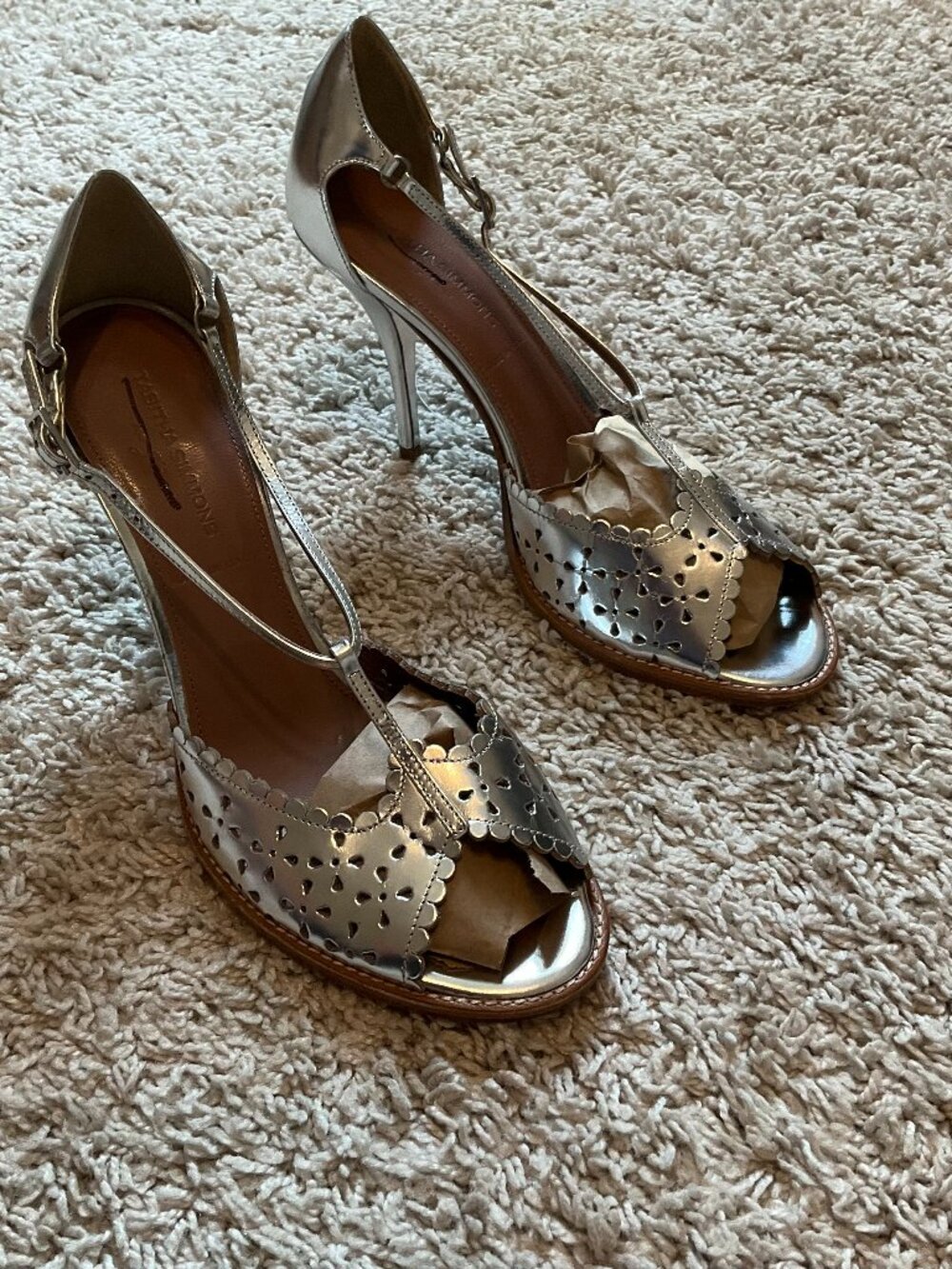 Tabitha Simmons For J.Crew Dusty Miller High Heel Sandals. Size: 37 EU (6,5 US).